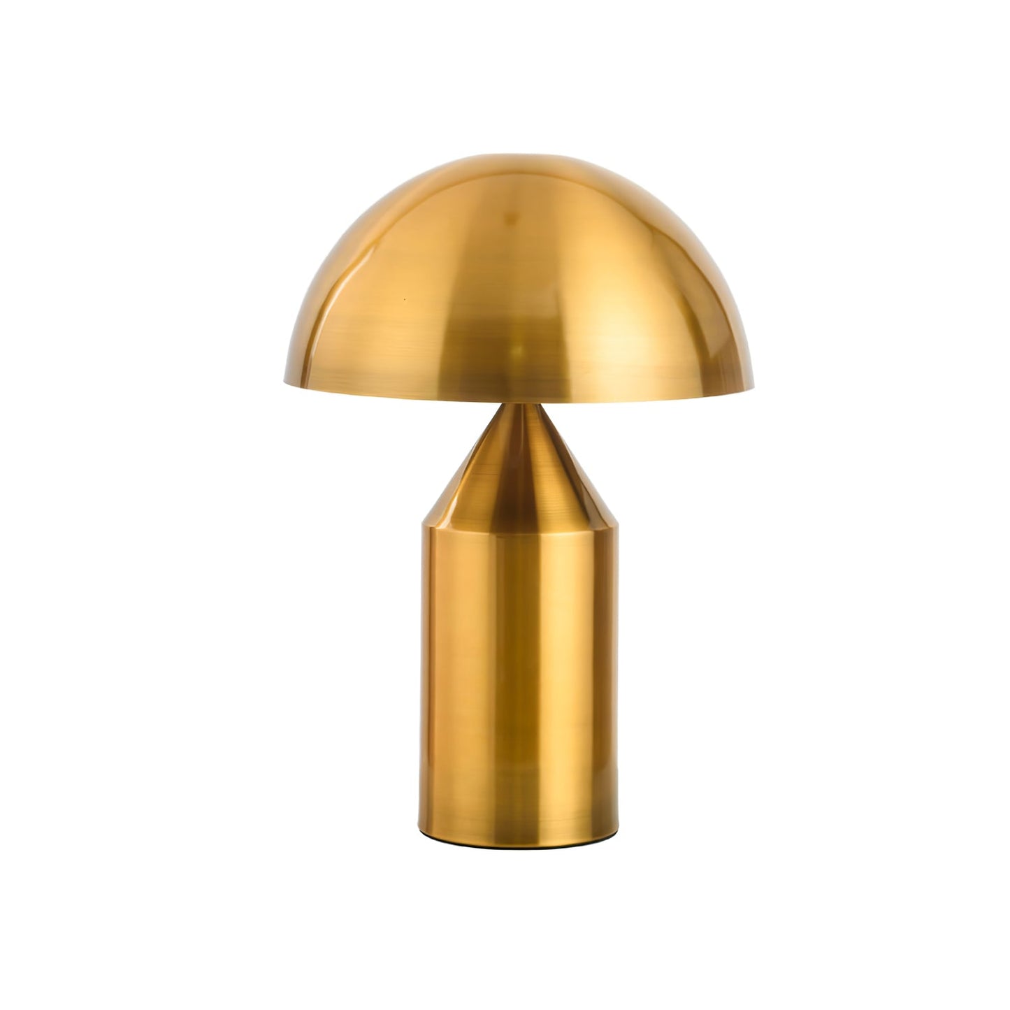 Mushroom Dome Metal Table Lamp With Sculptural Base