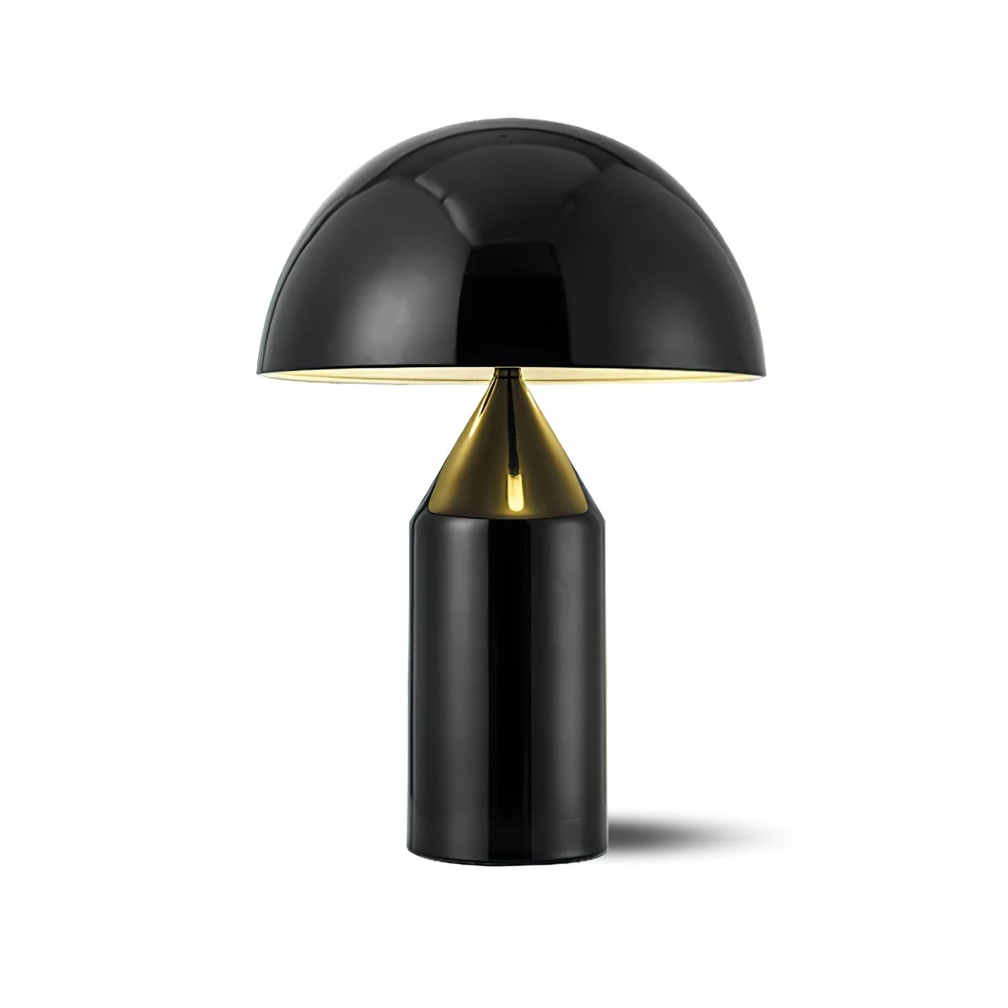 Mushroom Dome Metal Table Lamp With Sculptural Base
