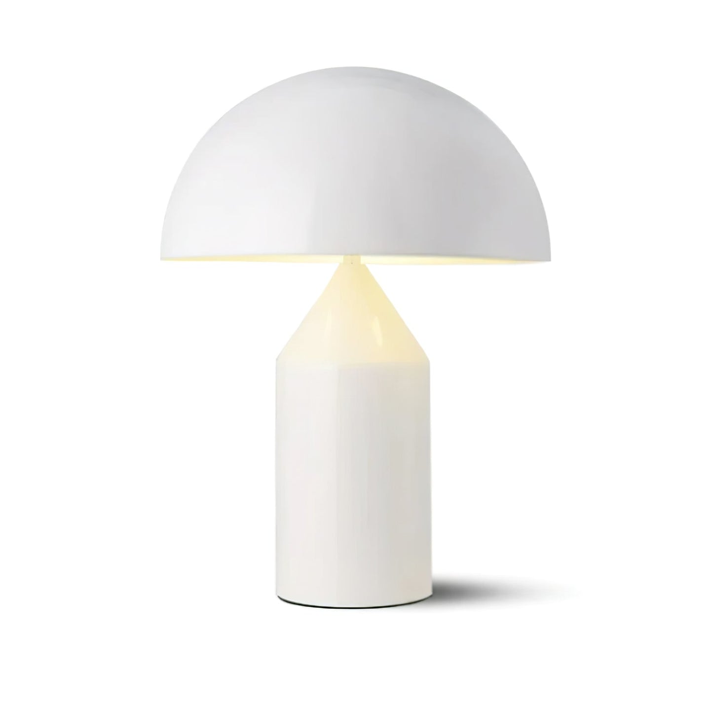Mushroom Dome Metal Table Lamp With Sculptural Base