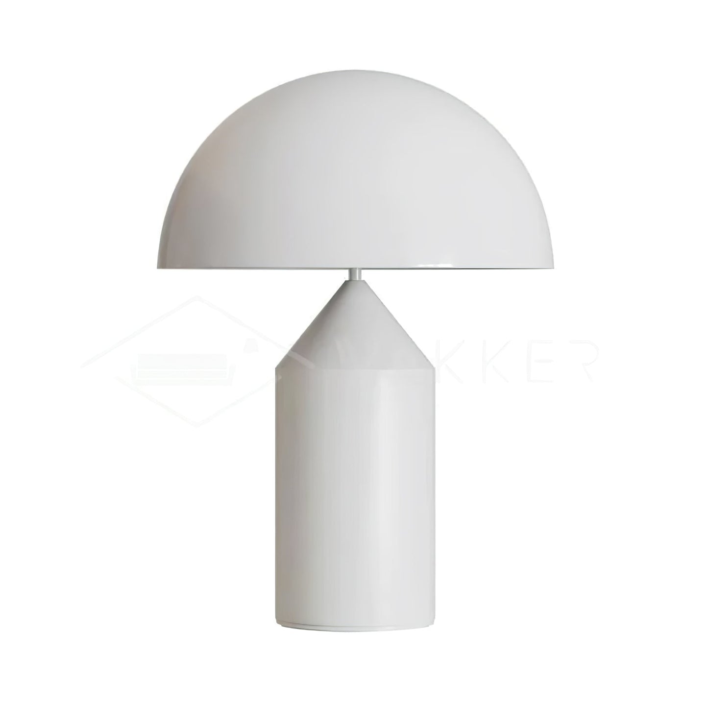 Mushroom Dome Metal Table Lamp With Sculptural Base