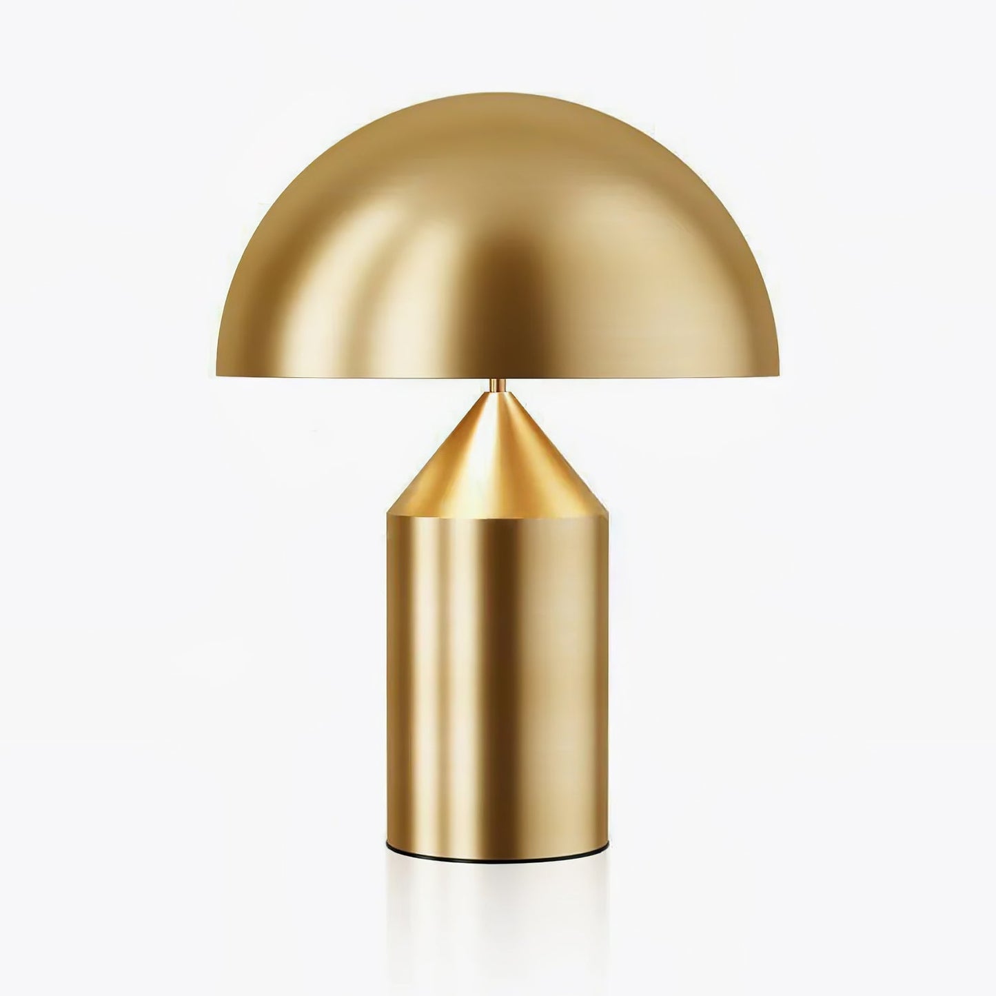 Mushroom Dome Metal Table Lamp With Sculptural Base