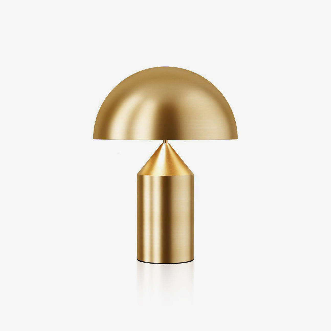 Mushroom Dome Metal Table Lamp With Sculptural Base