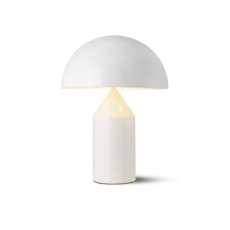 Mushroom Dome Metal Table Lamp With Sculptural Base