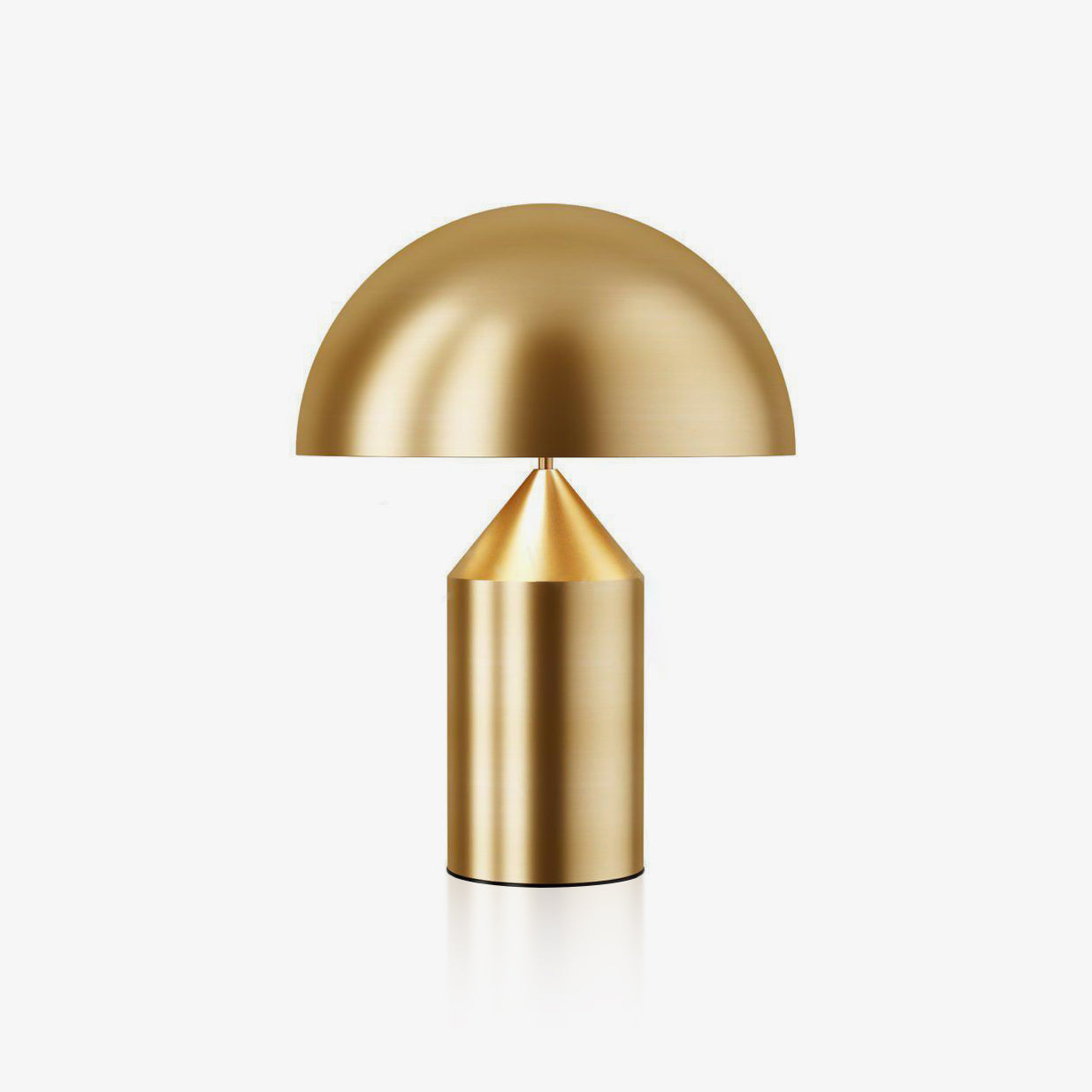 Mushroom Dome Metal Table Lamp With Sculptural Base