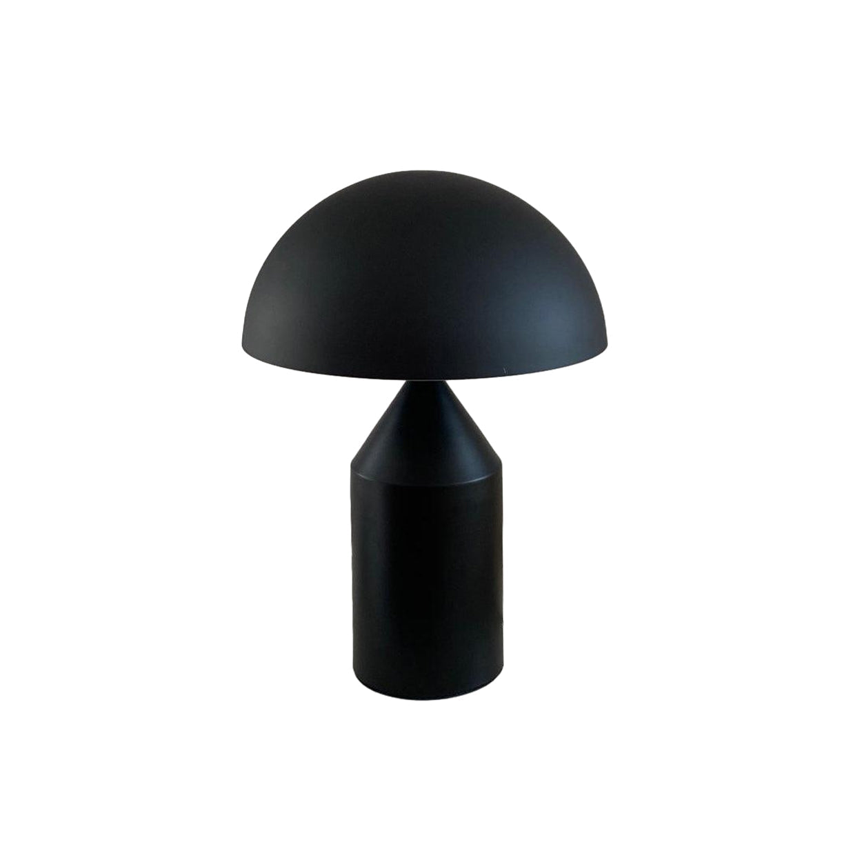 Mushroom Dome Metal Table Lamp With Sculptural Base