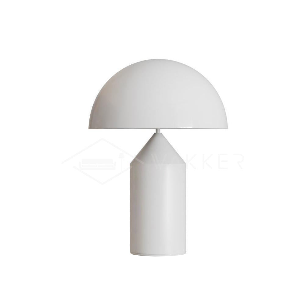 Mushroom Dome Metal Table Lamp With Sculptural Base