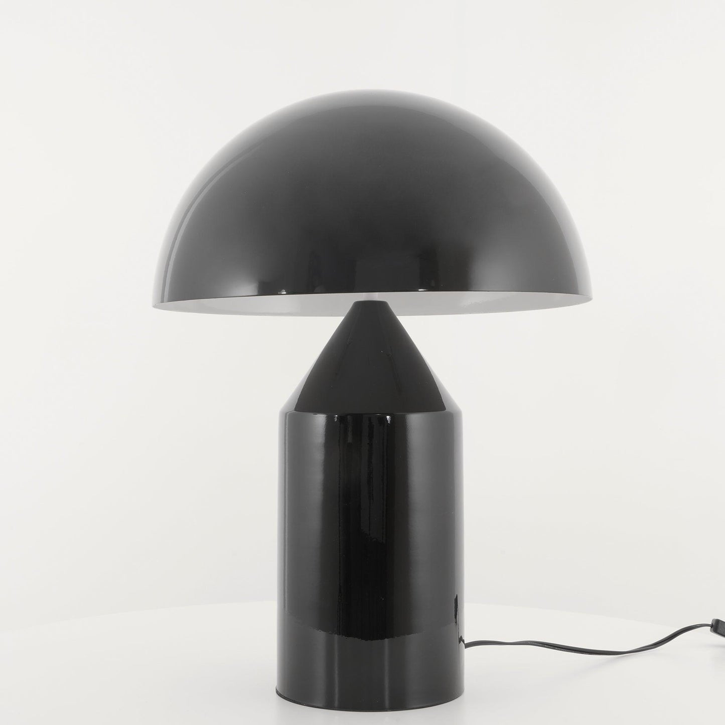 Mushroom Dome Metal Table Lamp With Sculptural Base
