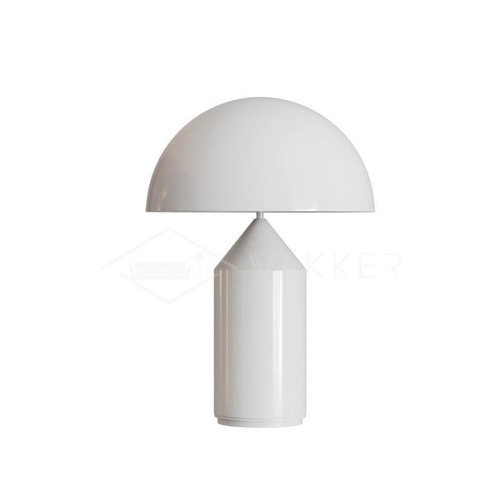 Mushroom Dome Metal Table Lamp With Sculptural Base