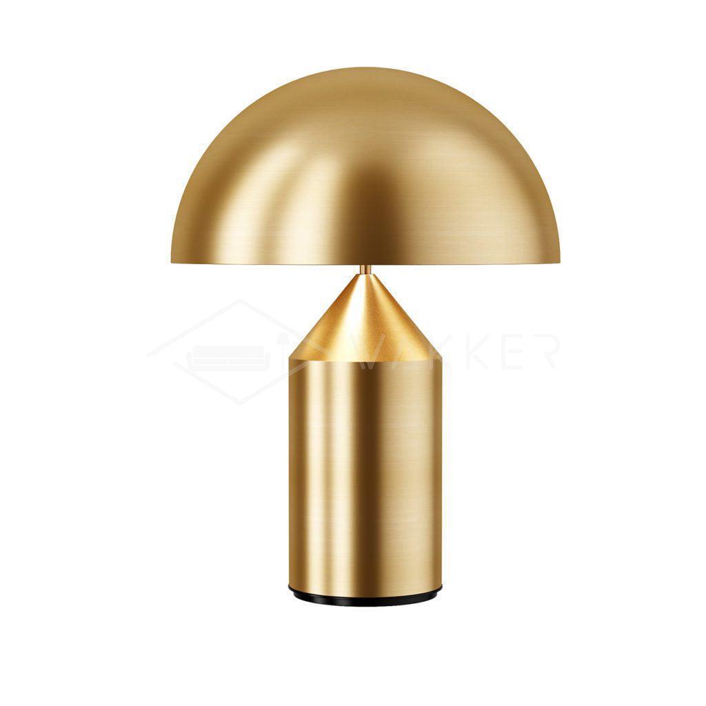 Mushroom Dome Metal Table Lamp With Sculptural Base