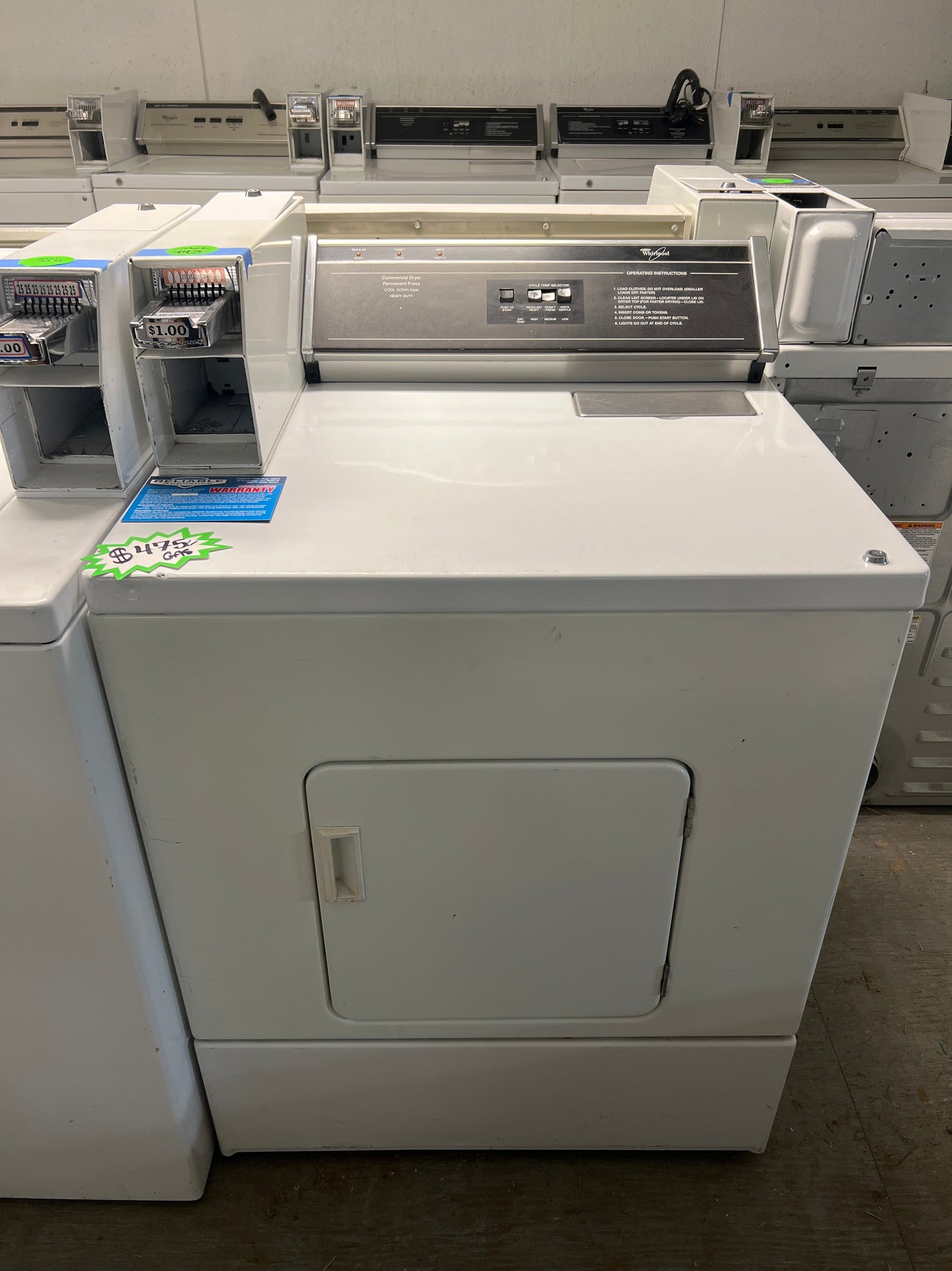 Whirlpool Gas Coin Op Dryer