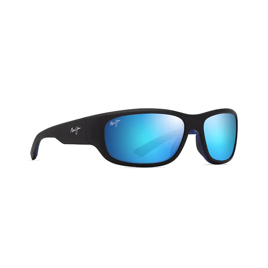 MAUI JIM Ma'ukele Sunglasses Matte Black/Blue | Blue Hawaii