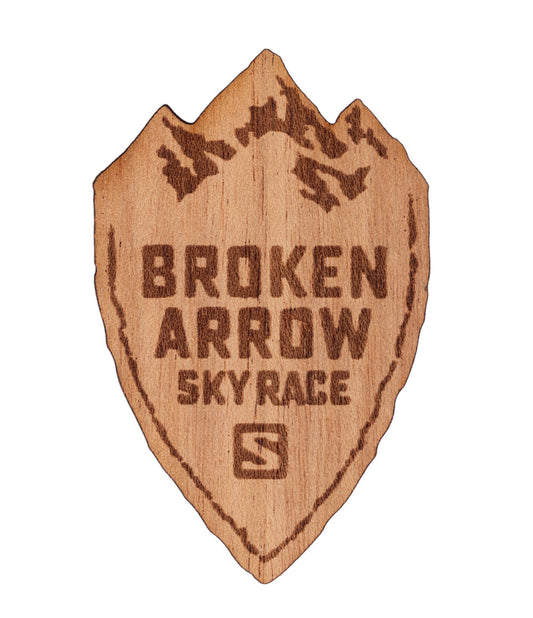Broken Arrow Badge Wooden Sticker