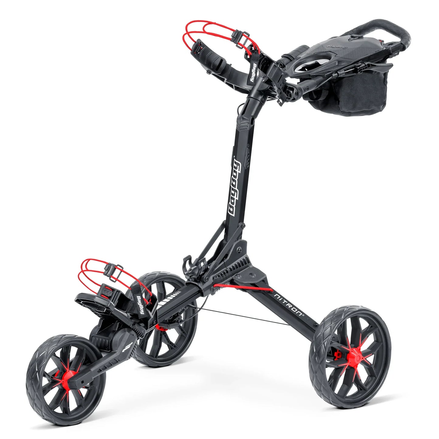 Caddie Wheel + Bag Boy Nitron Auto-Open Push Cart Bundle