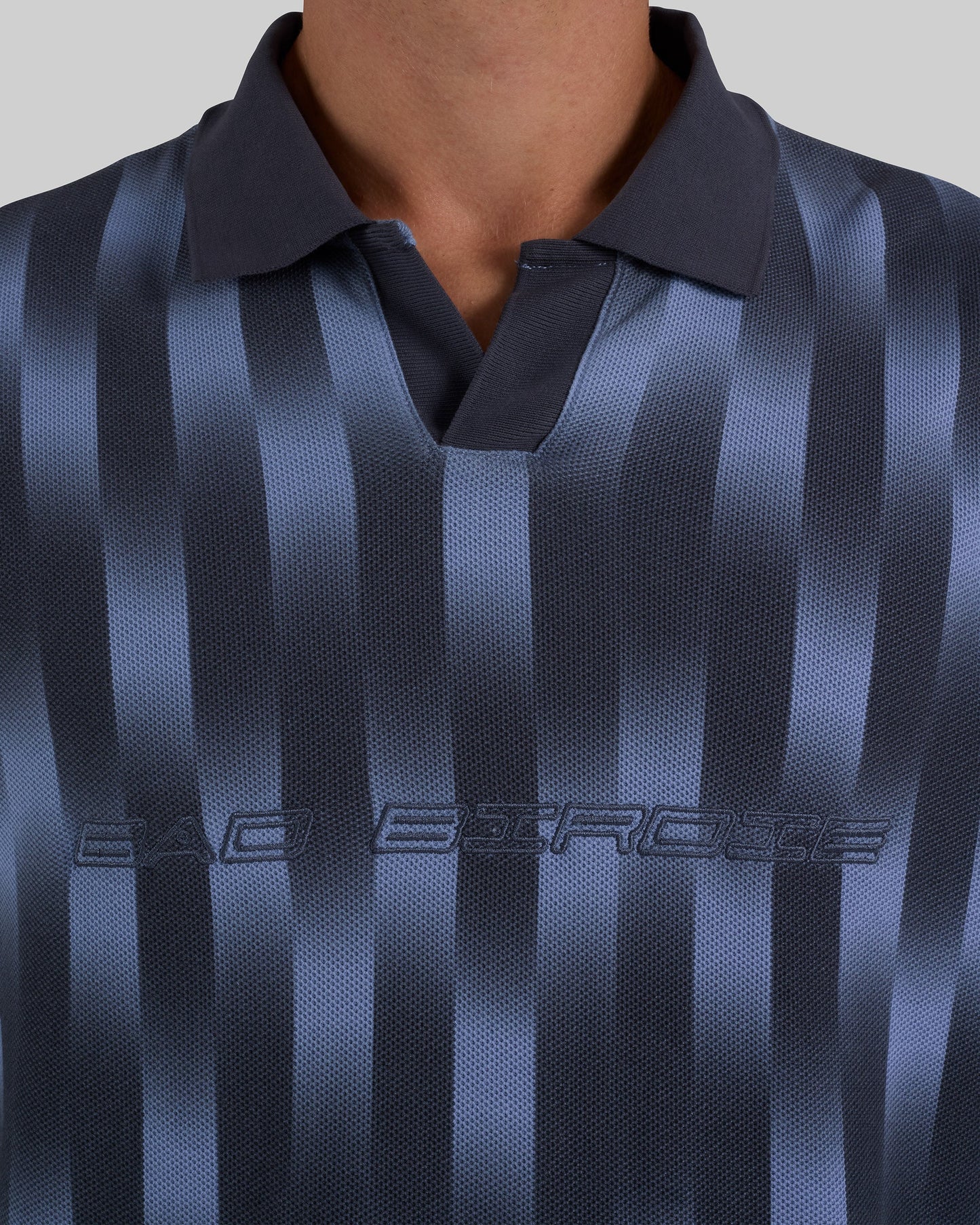 Long Sleeve Polo - Warped Black