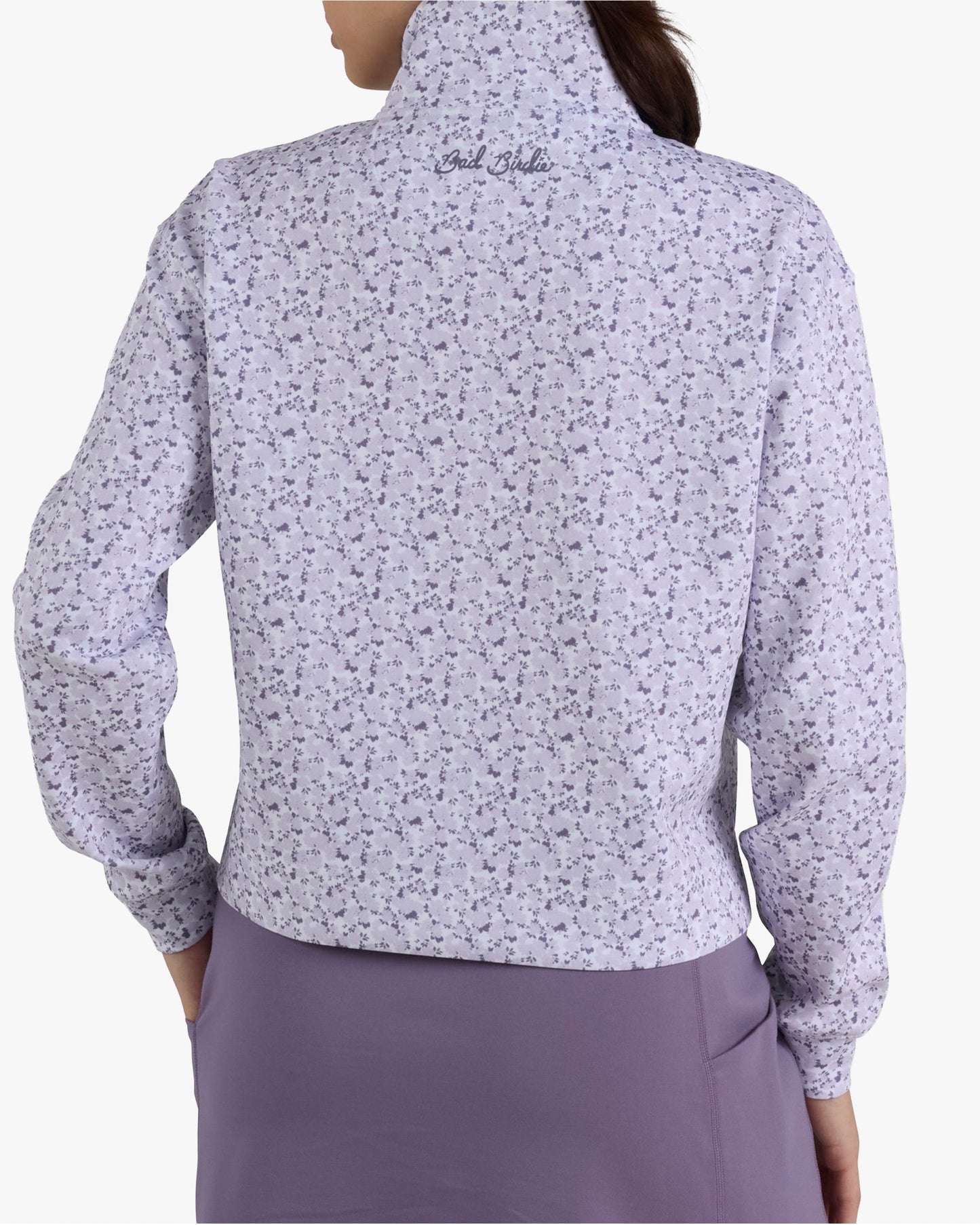 At Ease Quarterzip - Garden Gala - Lavender Blue