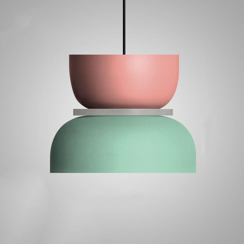 Dual-Layer Zinc Alloy Dome Pendant Light