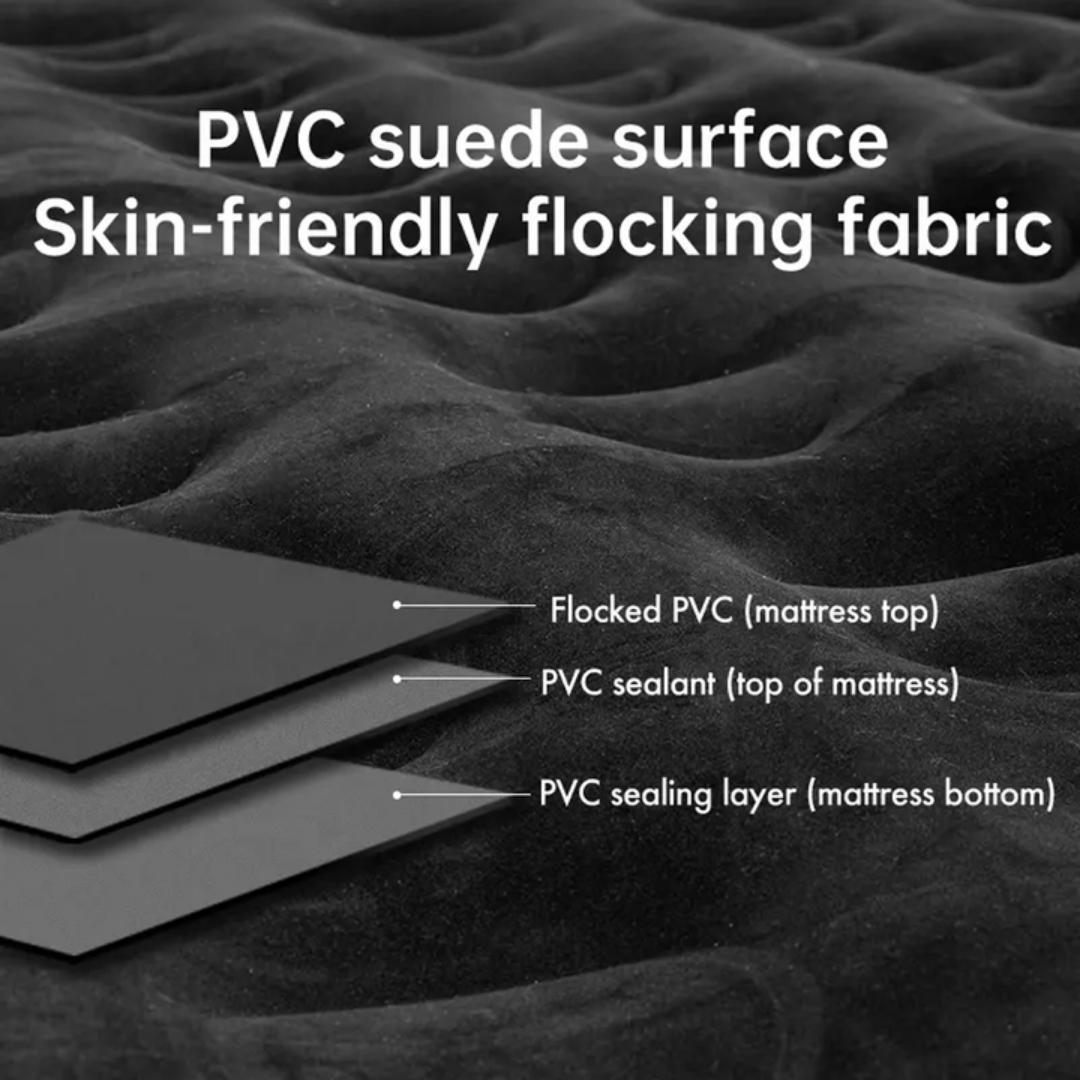 BLACKDOG camping double air bed Black