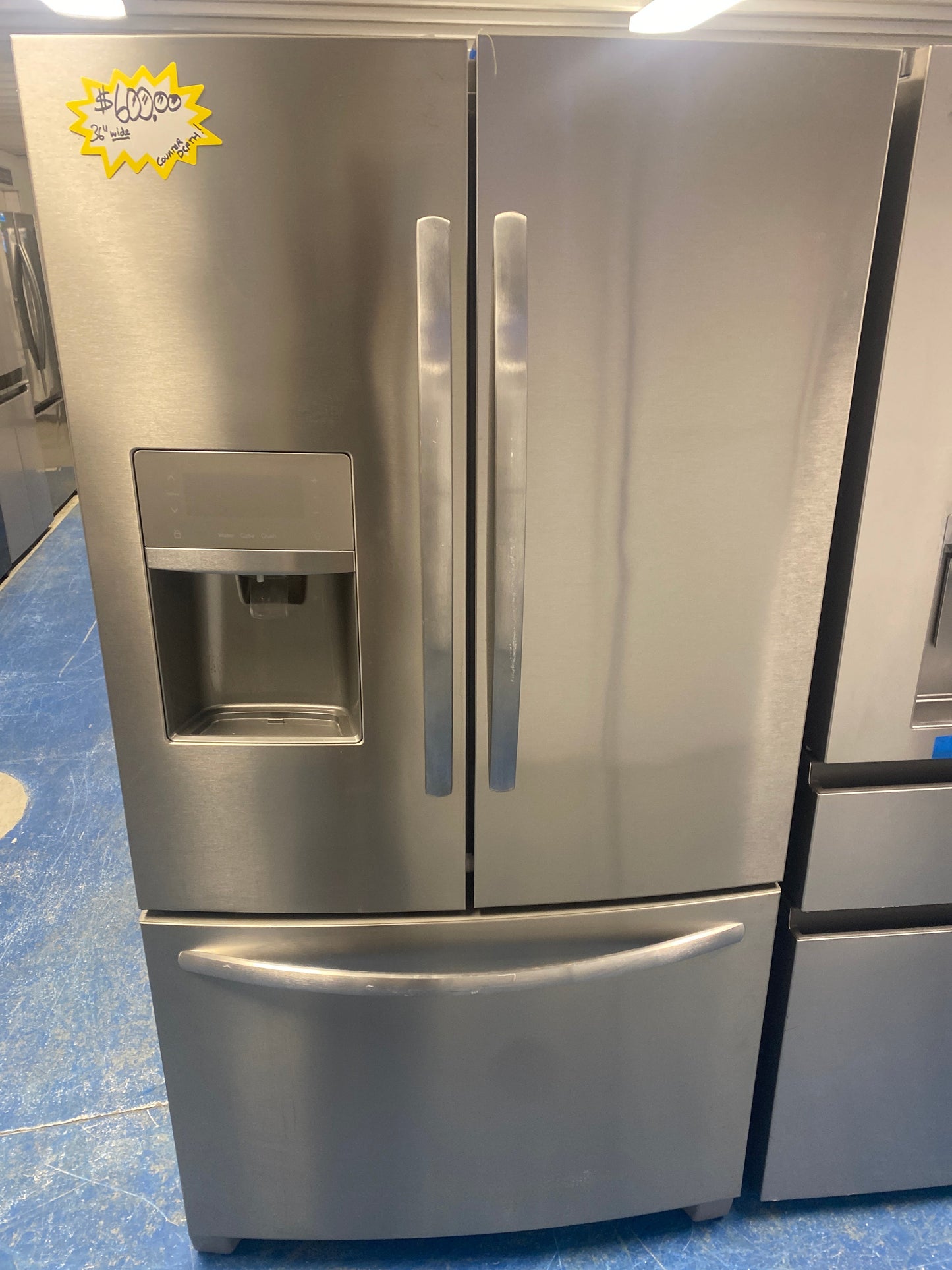 Frigidaire stainless Steel Counter-depth, 36” wide Refrigerator