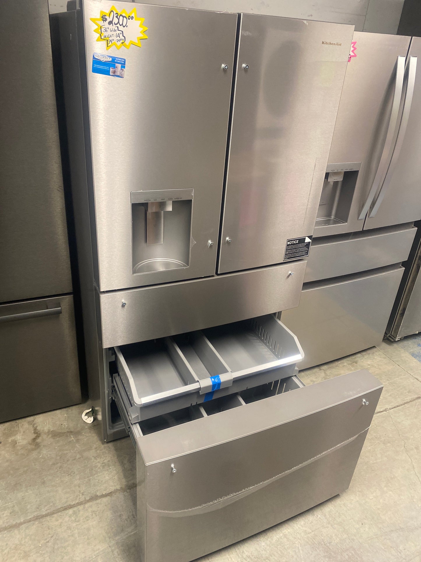 Kitchenaid 29 cu. ft. 4-Door Stainless steel Refrigerator