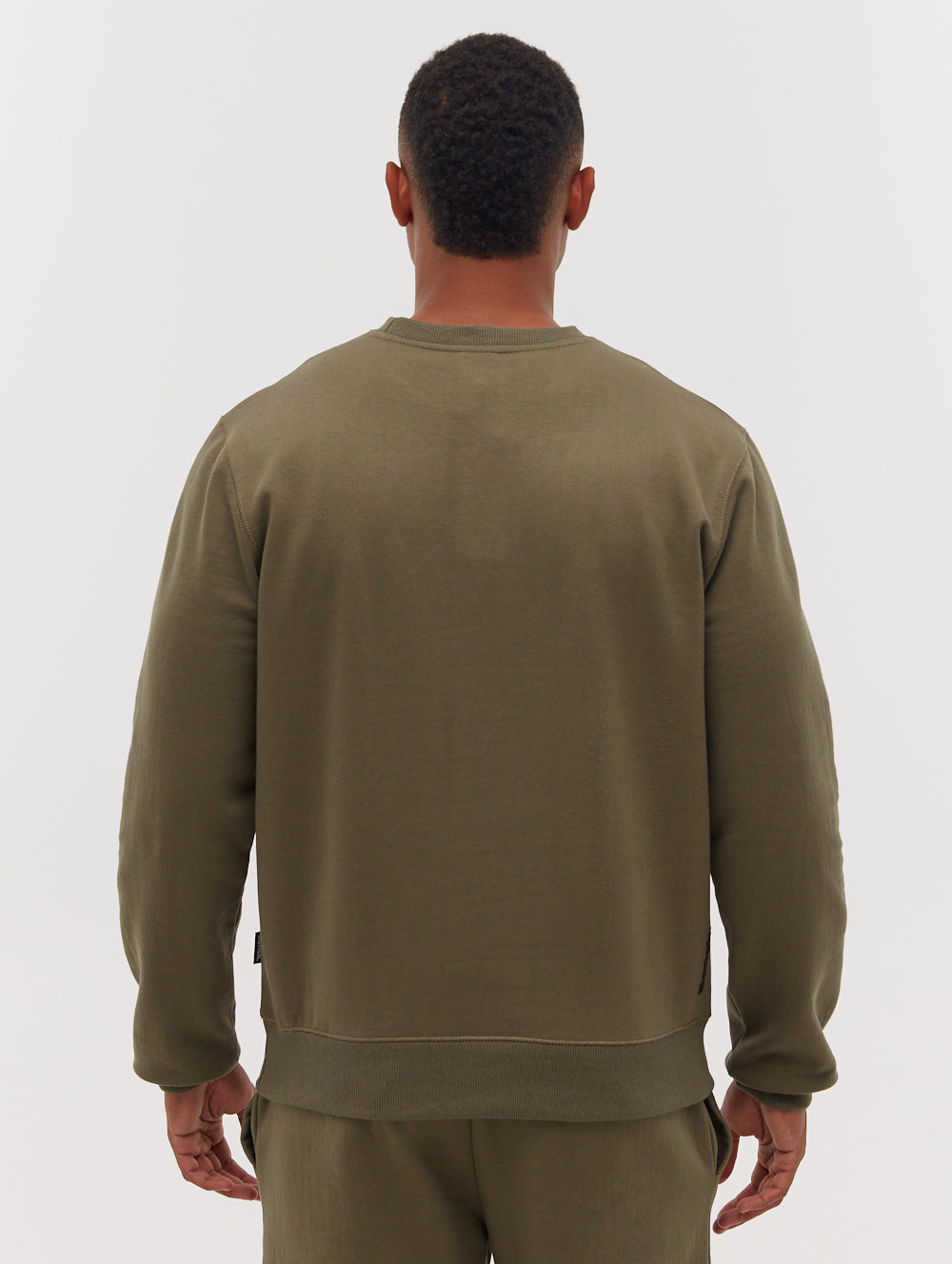 Tipster Perforated Logo Crew Neck Sweatshirt - Green