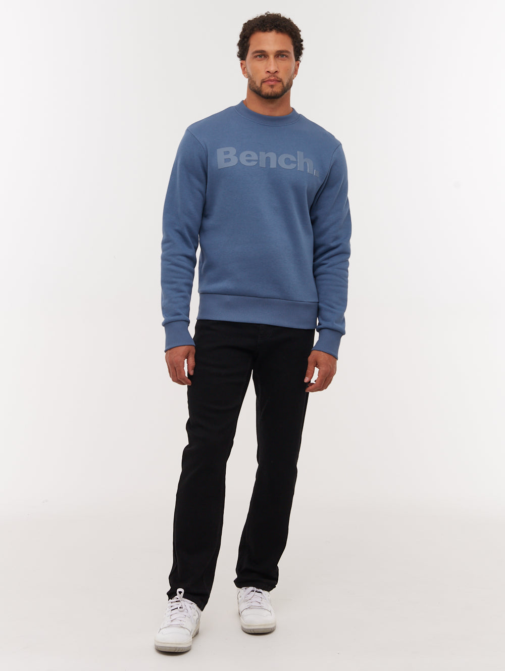 Bazato Tonal Logo Crew Neck - Blue