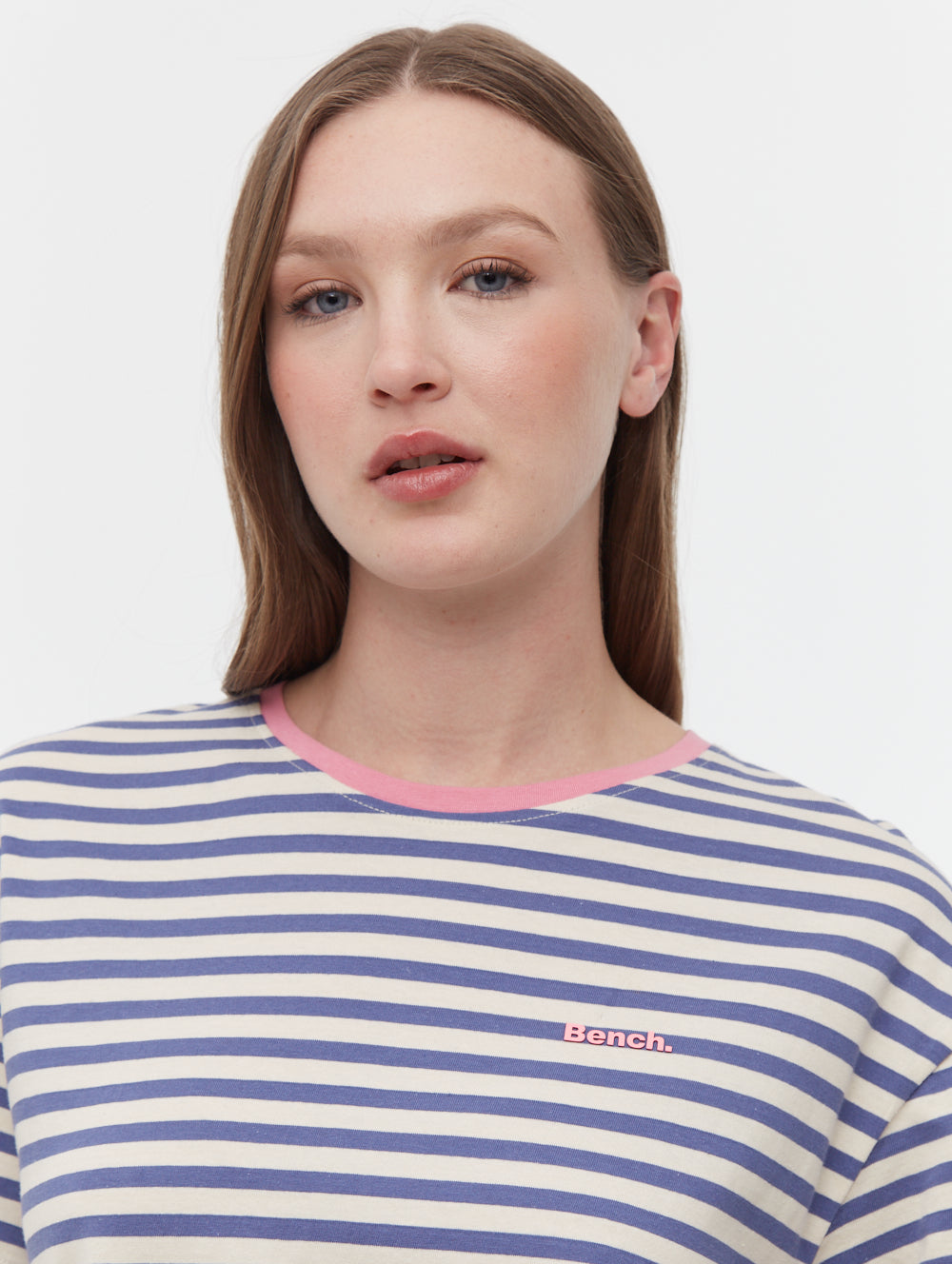 Aife Oversize Stripe T-Shirt - Blue