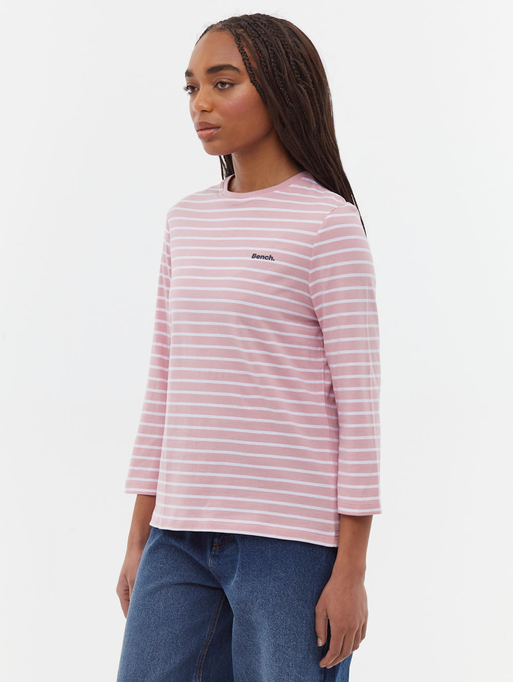 Lesedi 3/4 Stripe T-Shirt - Pink