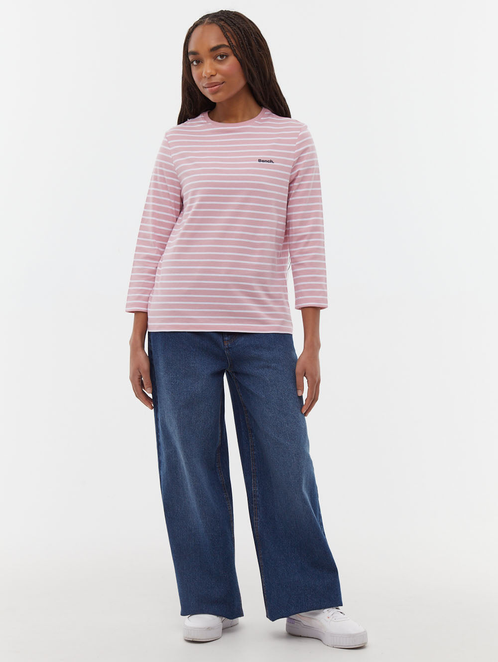 Lesedi 3/4 Stripe T-Shirt - Pink