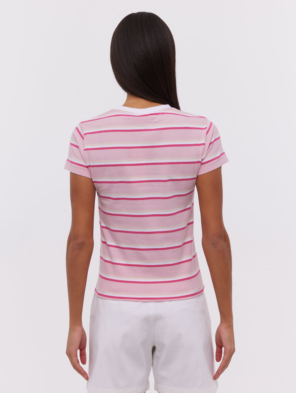 Hollier Multi Striped T-Shirt - Pink