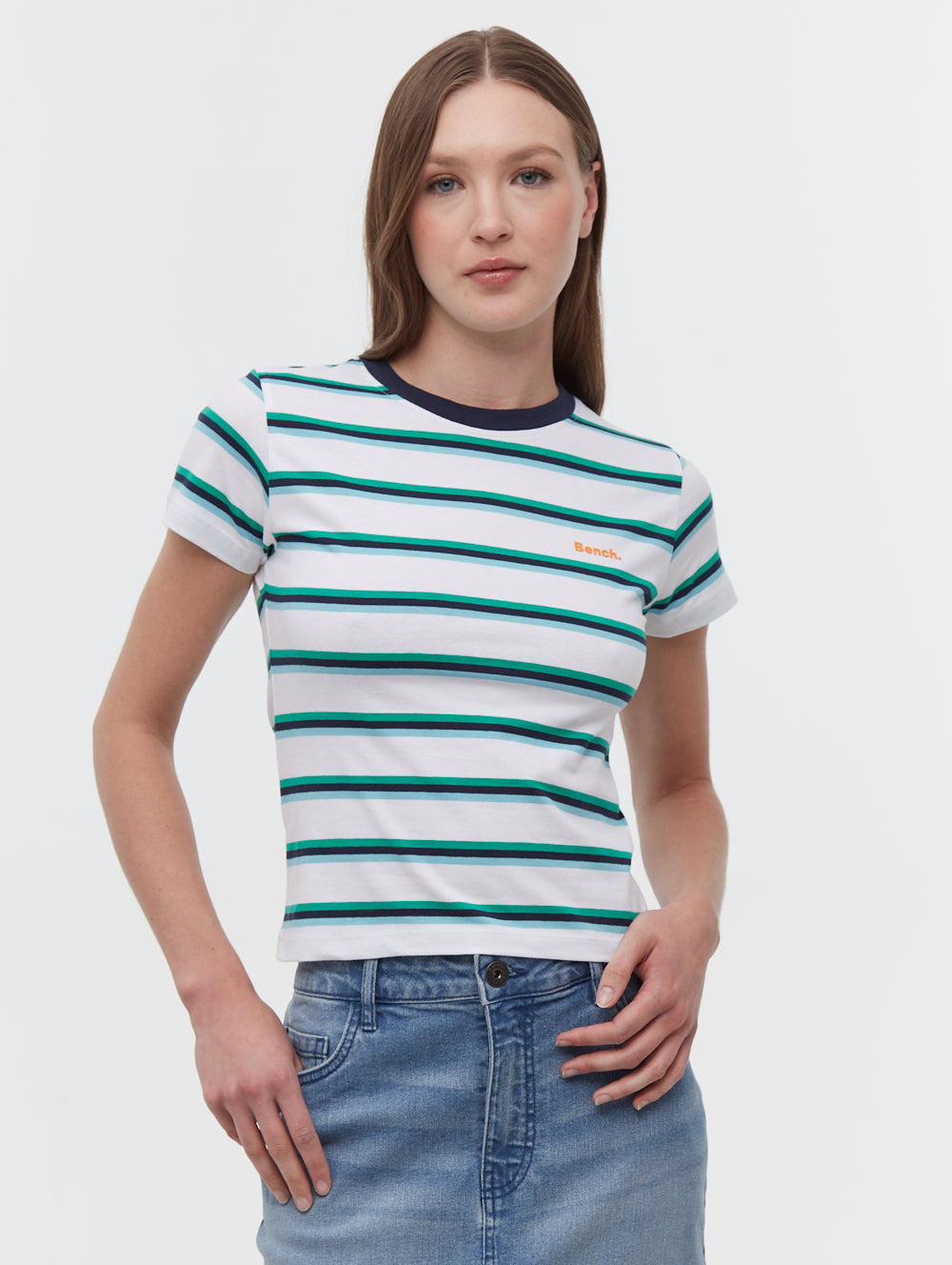 Hollier Multi Striped T-Shirt - Blue