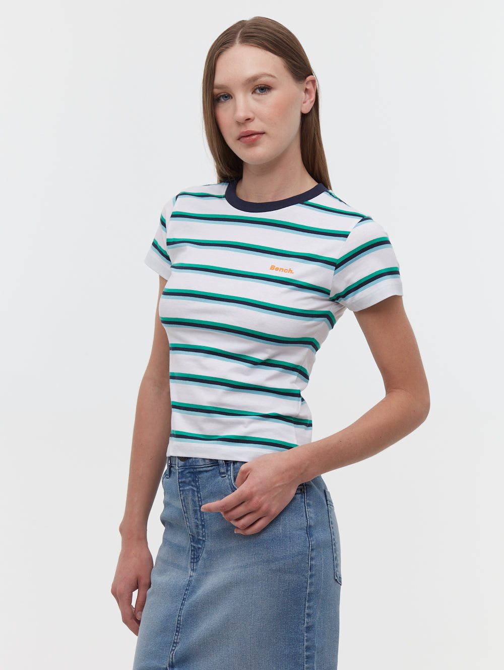 Hollier Multi Striped T-Shirt - Blue