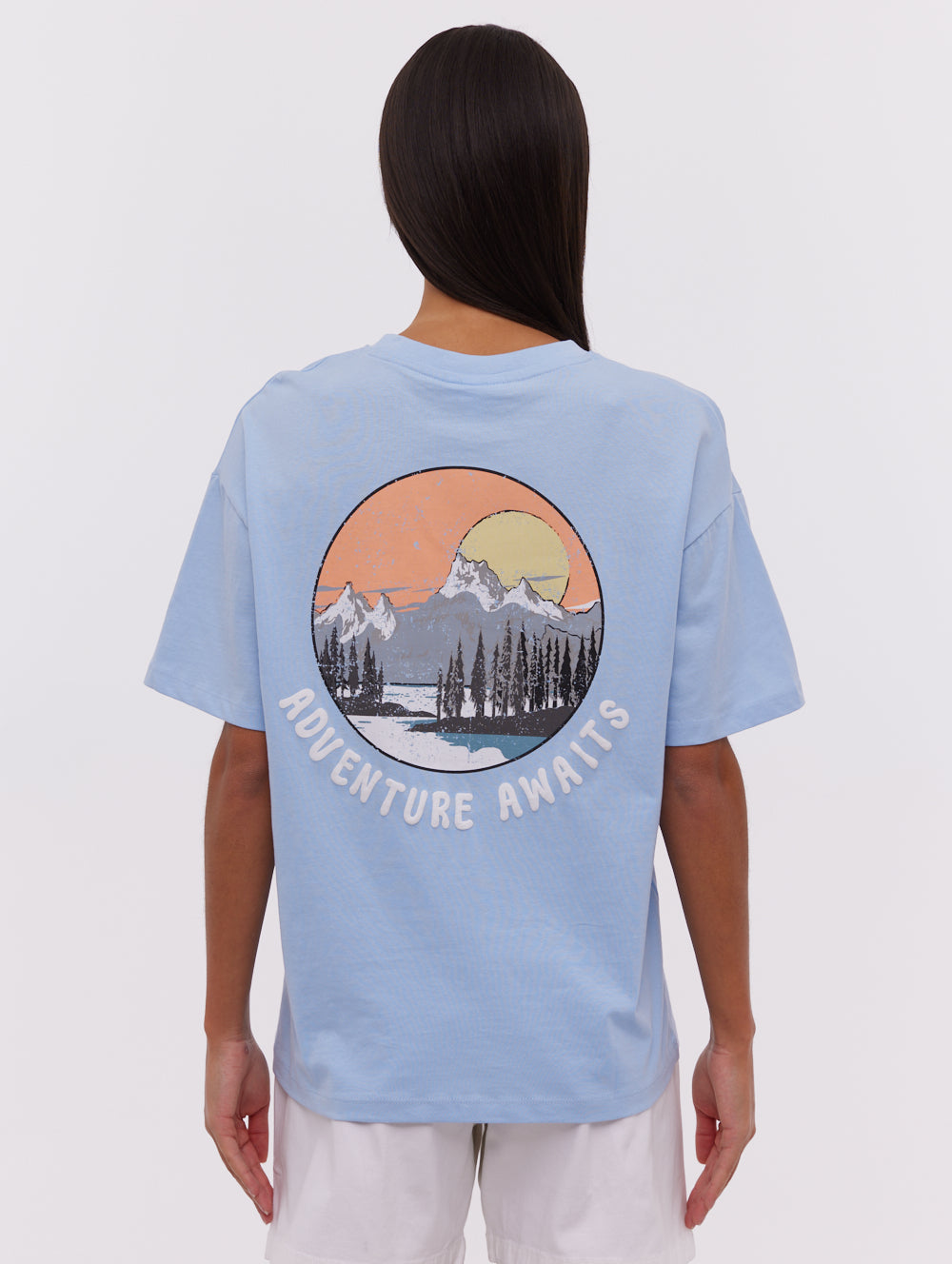 Pheena Back Graphic T-Shirt - Blue
