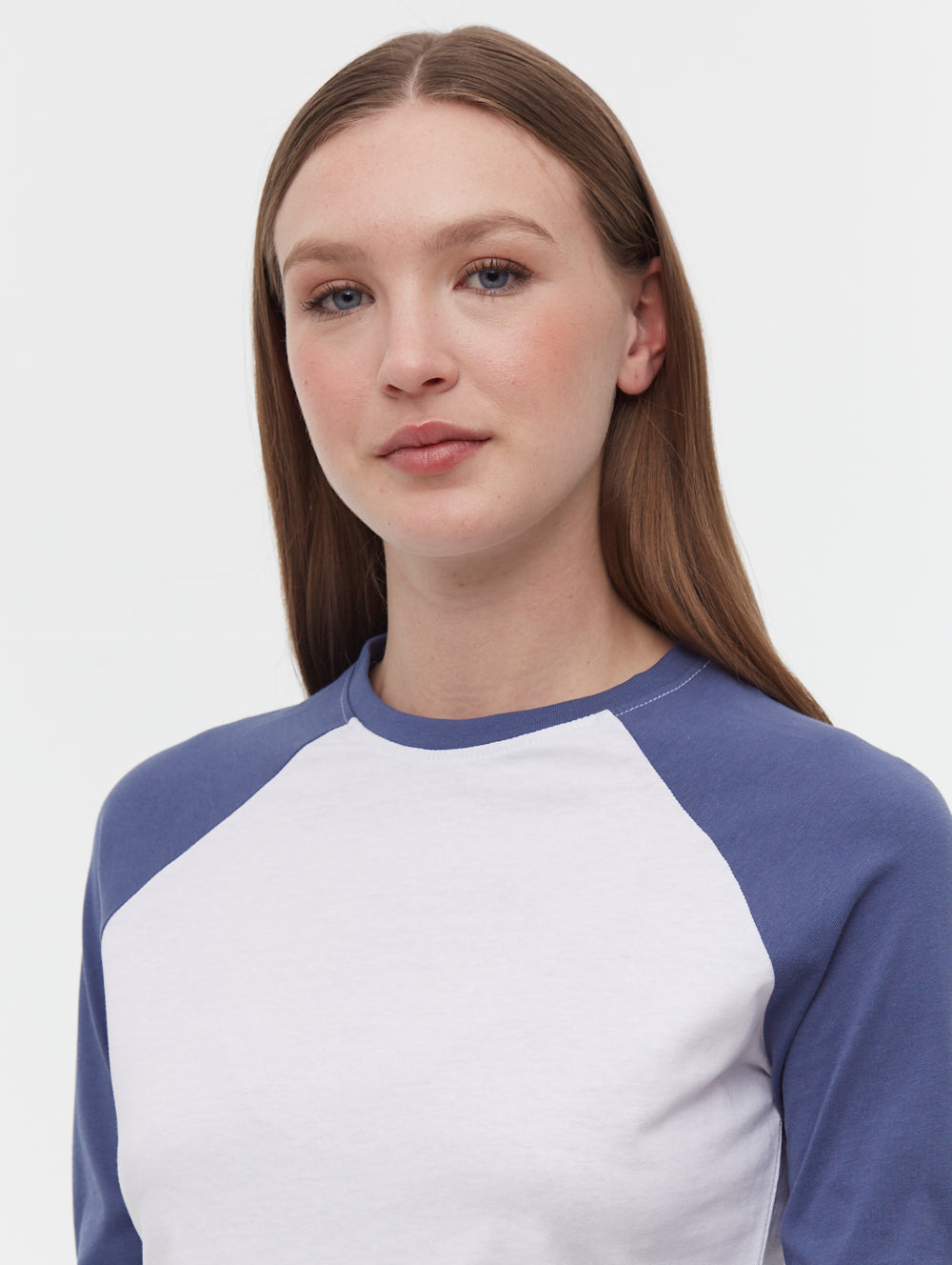 Brina Long Sleeve Baseball T-Shirt - White