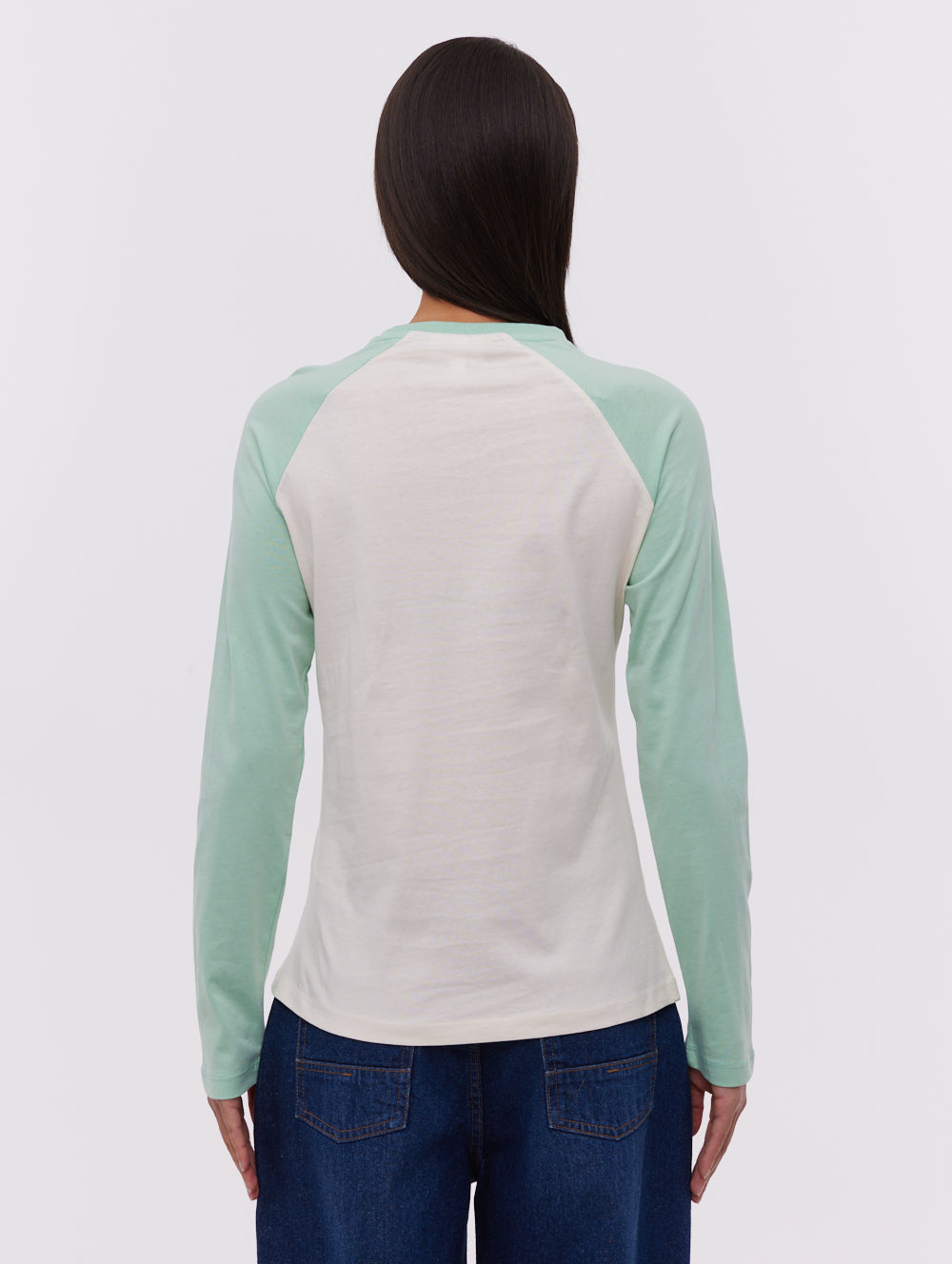 Brina Long Sleeve Baseball T-Shirt - Green