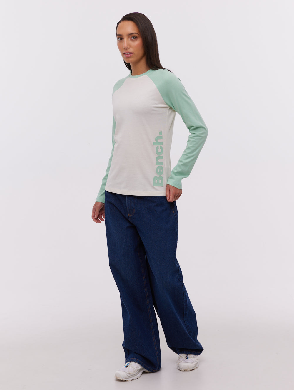 Brina Long Sleeve Baseball T-Shirt - Green