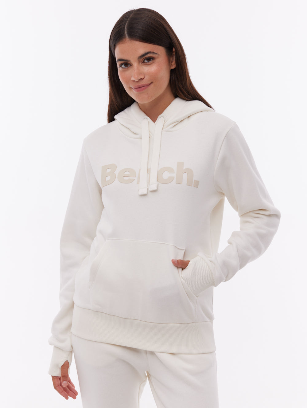 Herth Tonal Logo Hoodie - White