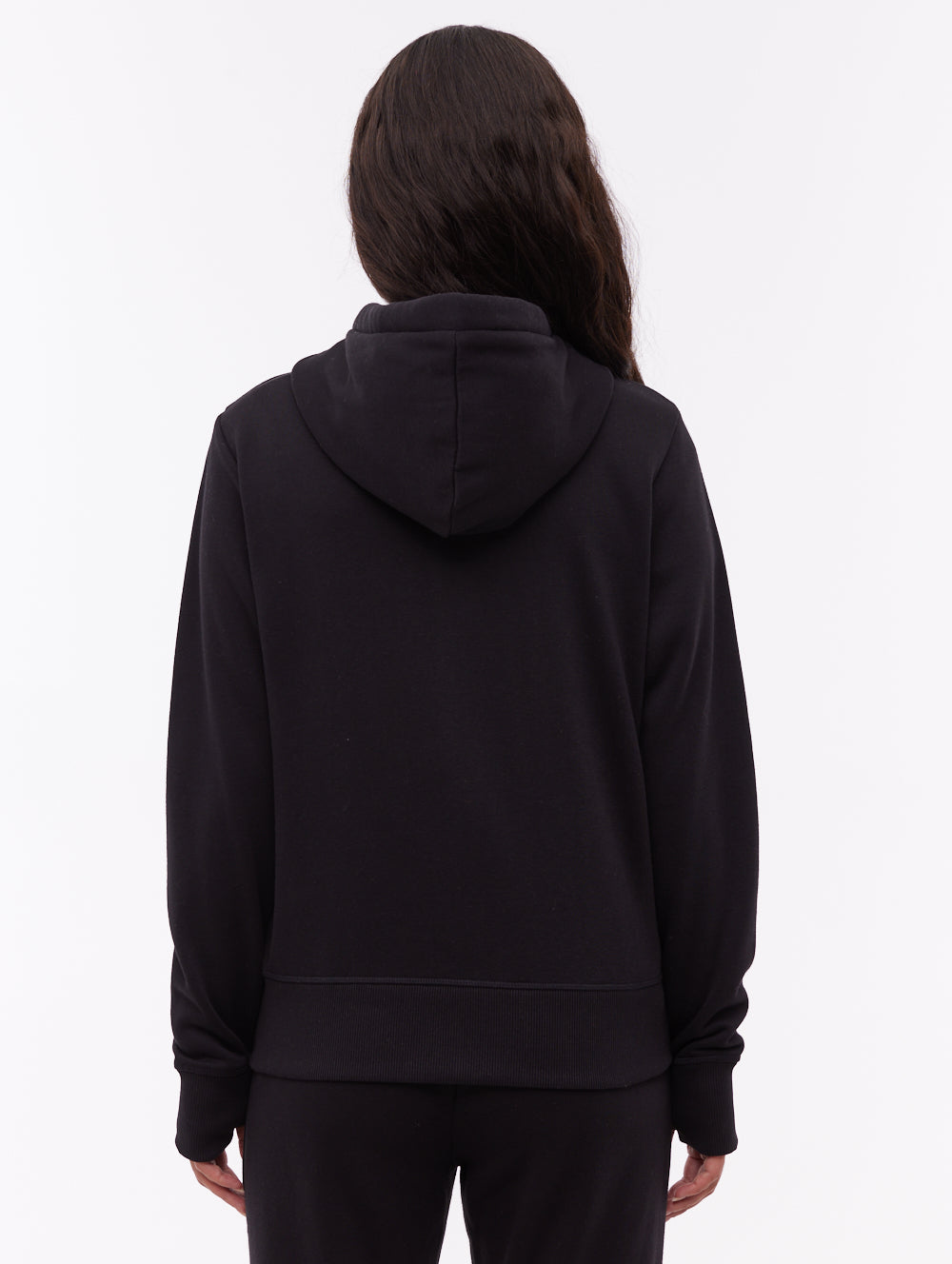 Carah Zip-Up Emblem Hoodie - Black