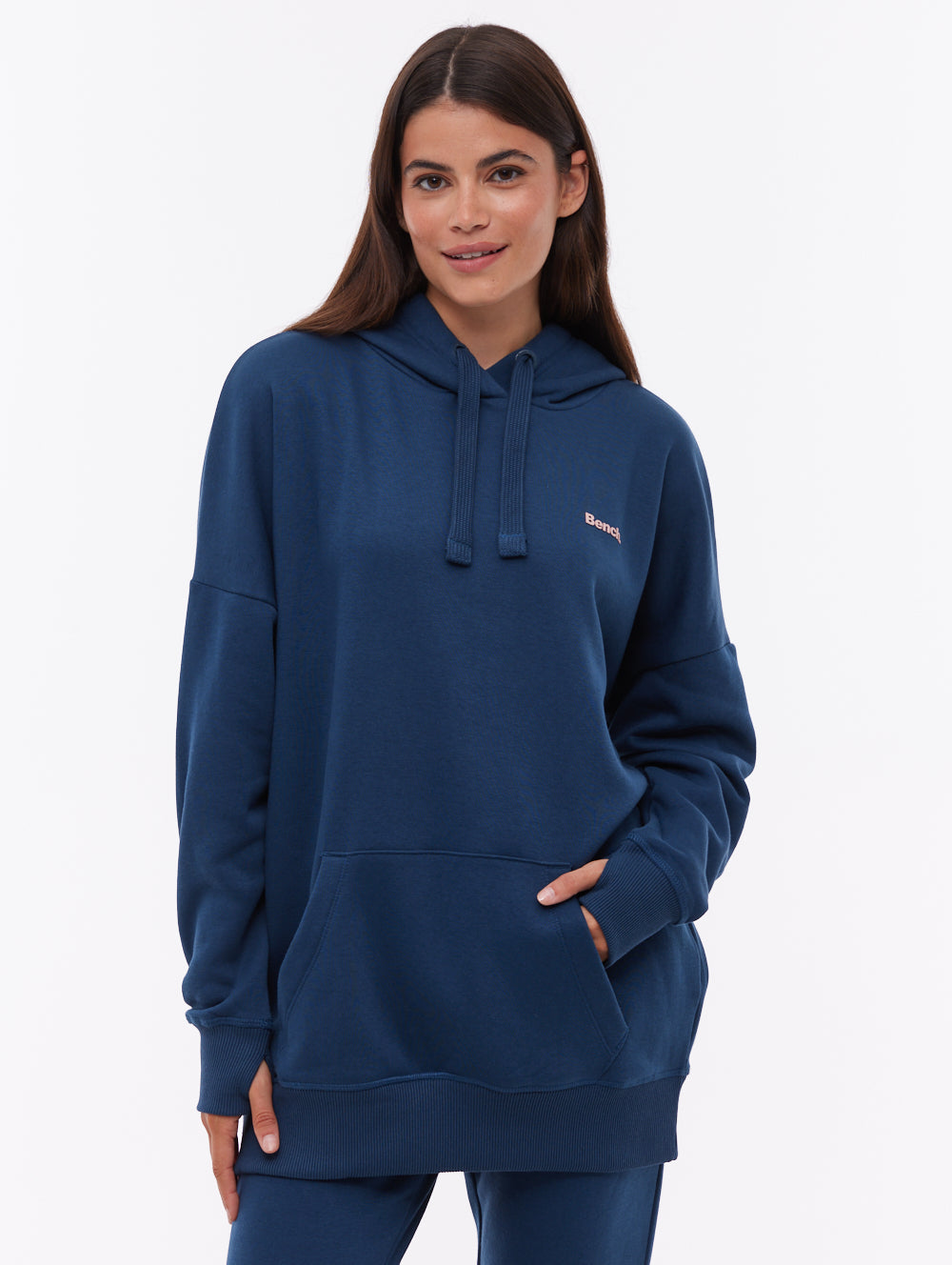 Darea Oversize Emblem Hoodie - Blue