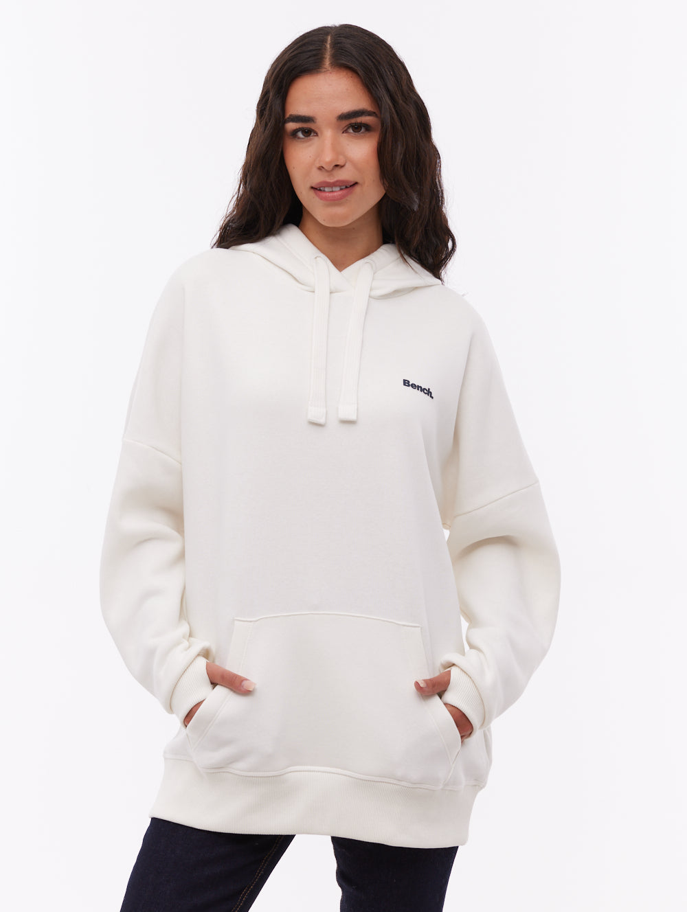 Darea Oversize Emblem Hoodie - White