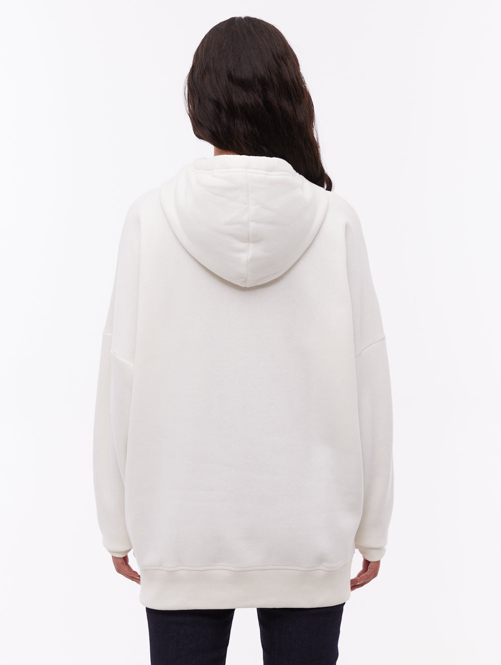 Darea Oversize Emblem Hoodie - White