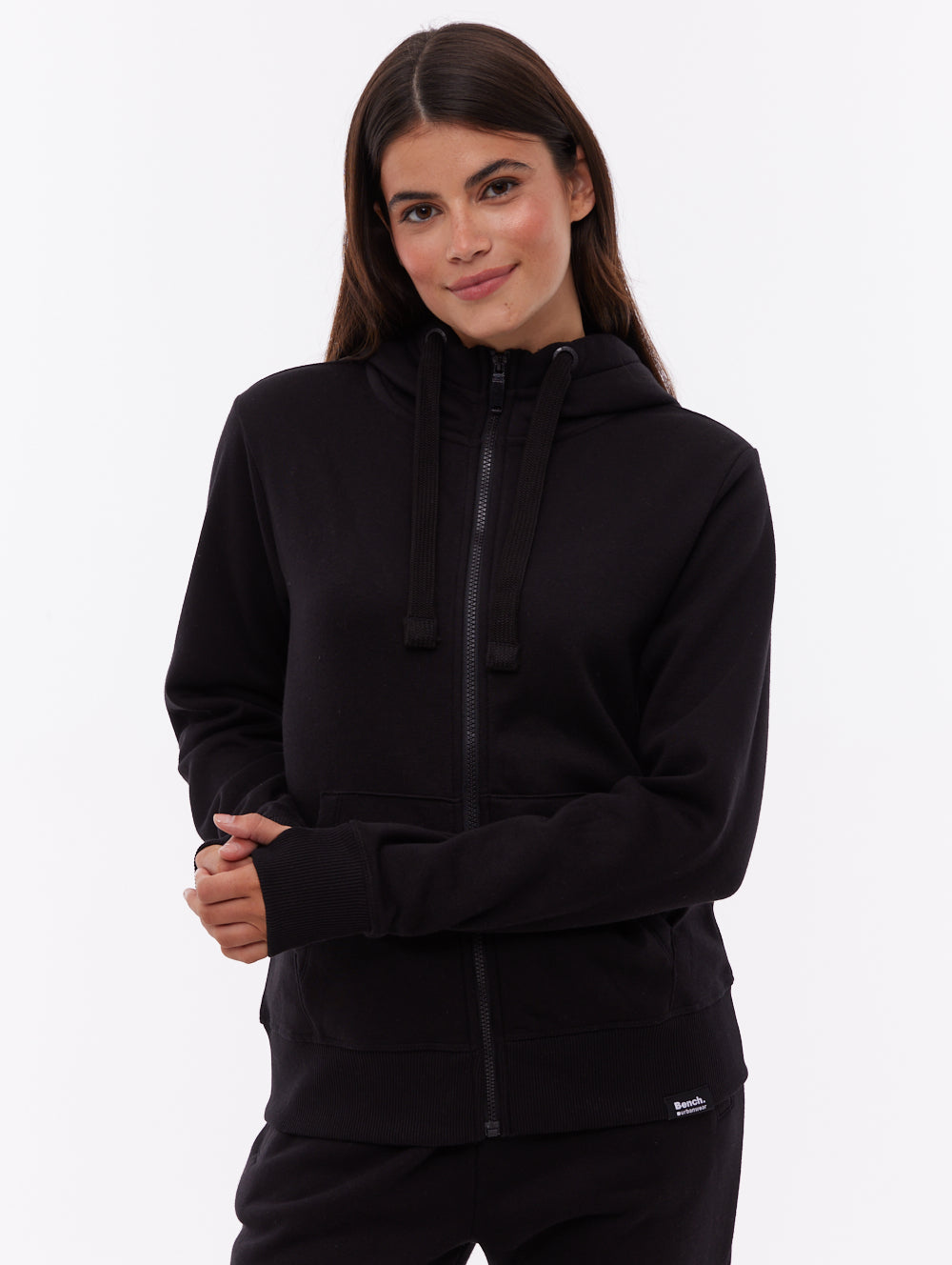 Inah Zip-Up Hoodie - Black
