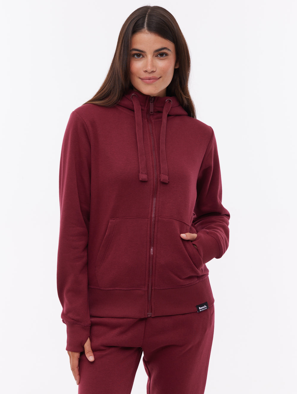 Inah Zip-Up Hoodie - Red