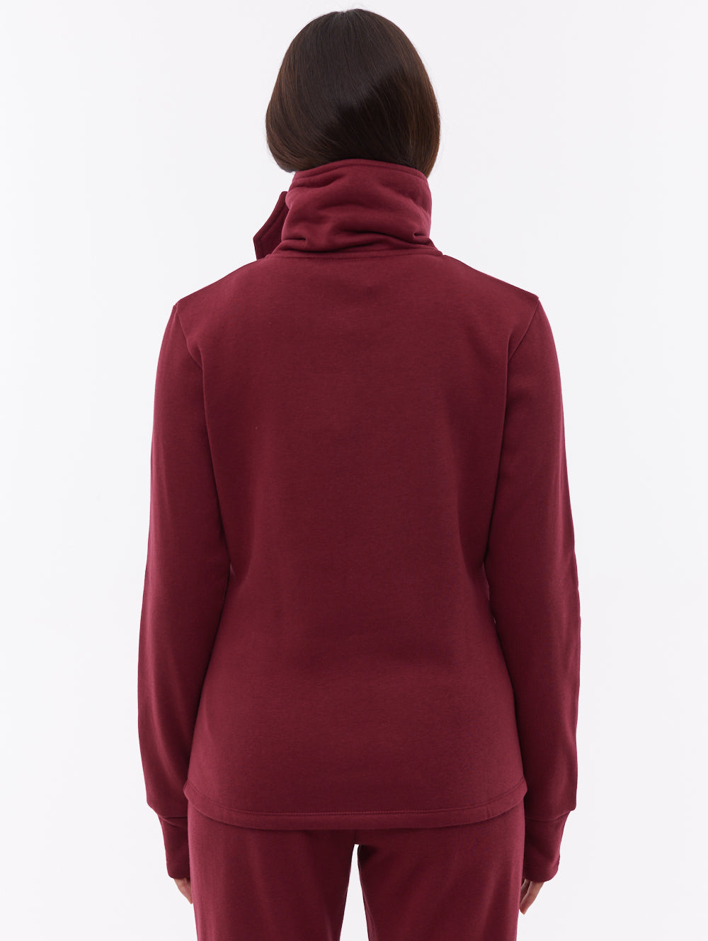 Jaya Wrap-Neck Zip-Up - Red