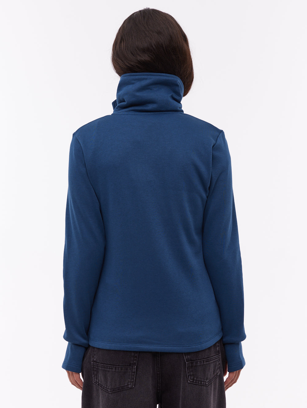 Jaya Wrap-Neck Zip-Up - Blue