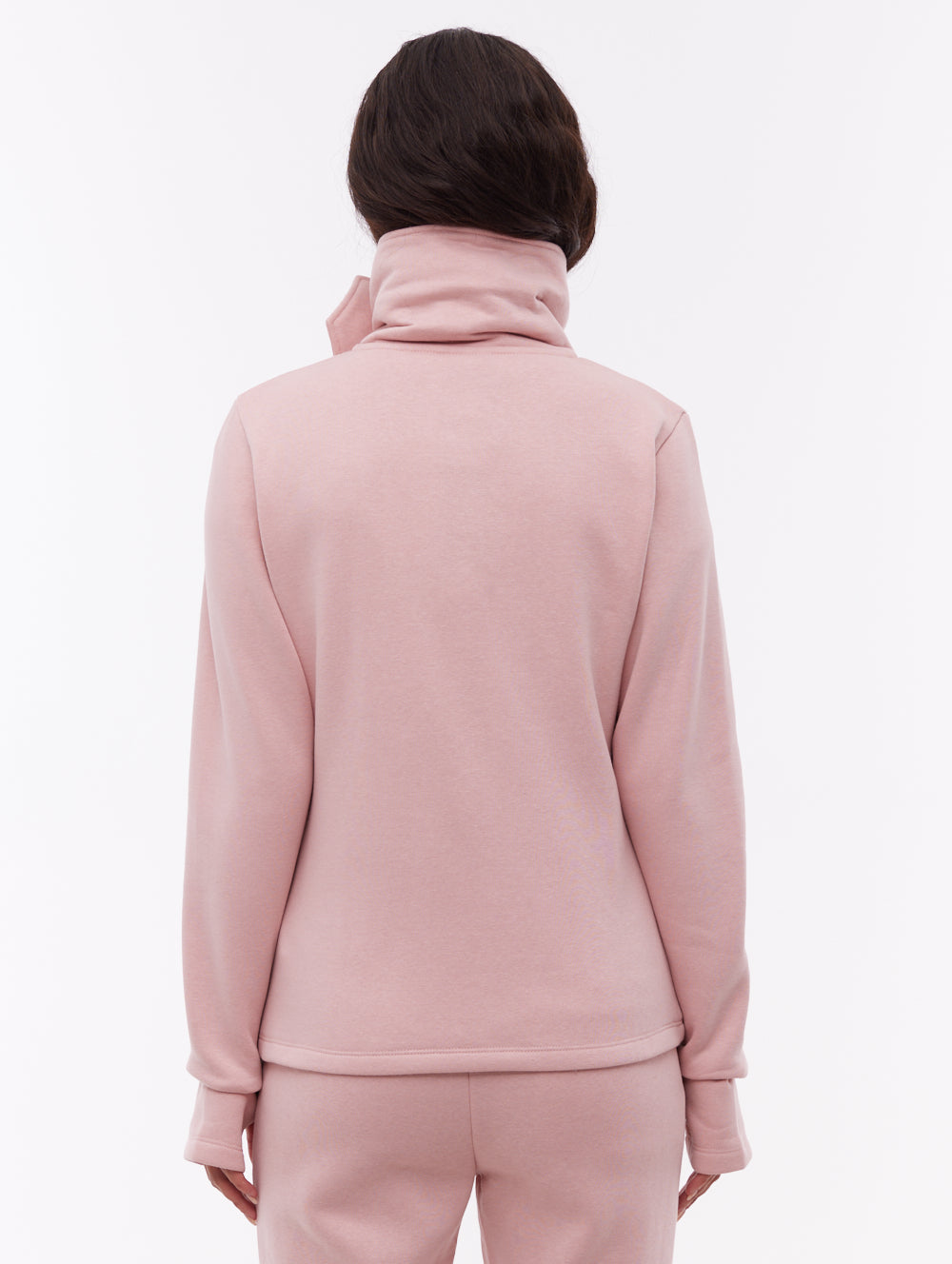 Jaya Wrap-Neck Zip-Up - Pink