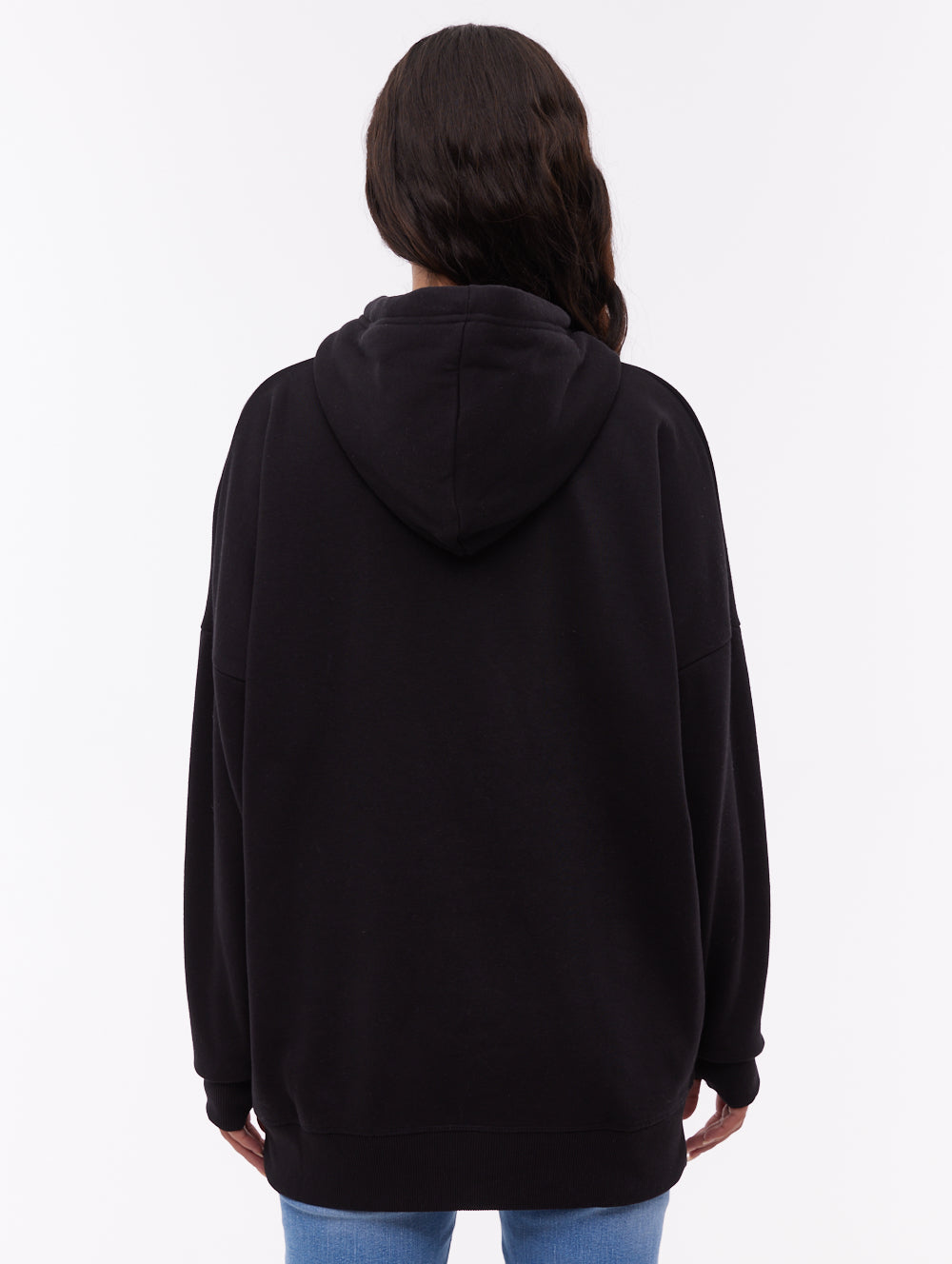 Fray Oversize Hoodie - Black