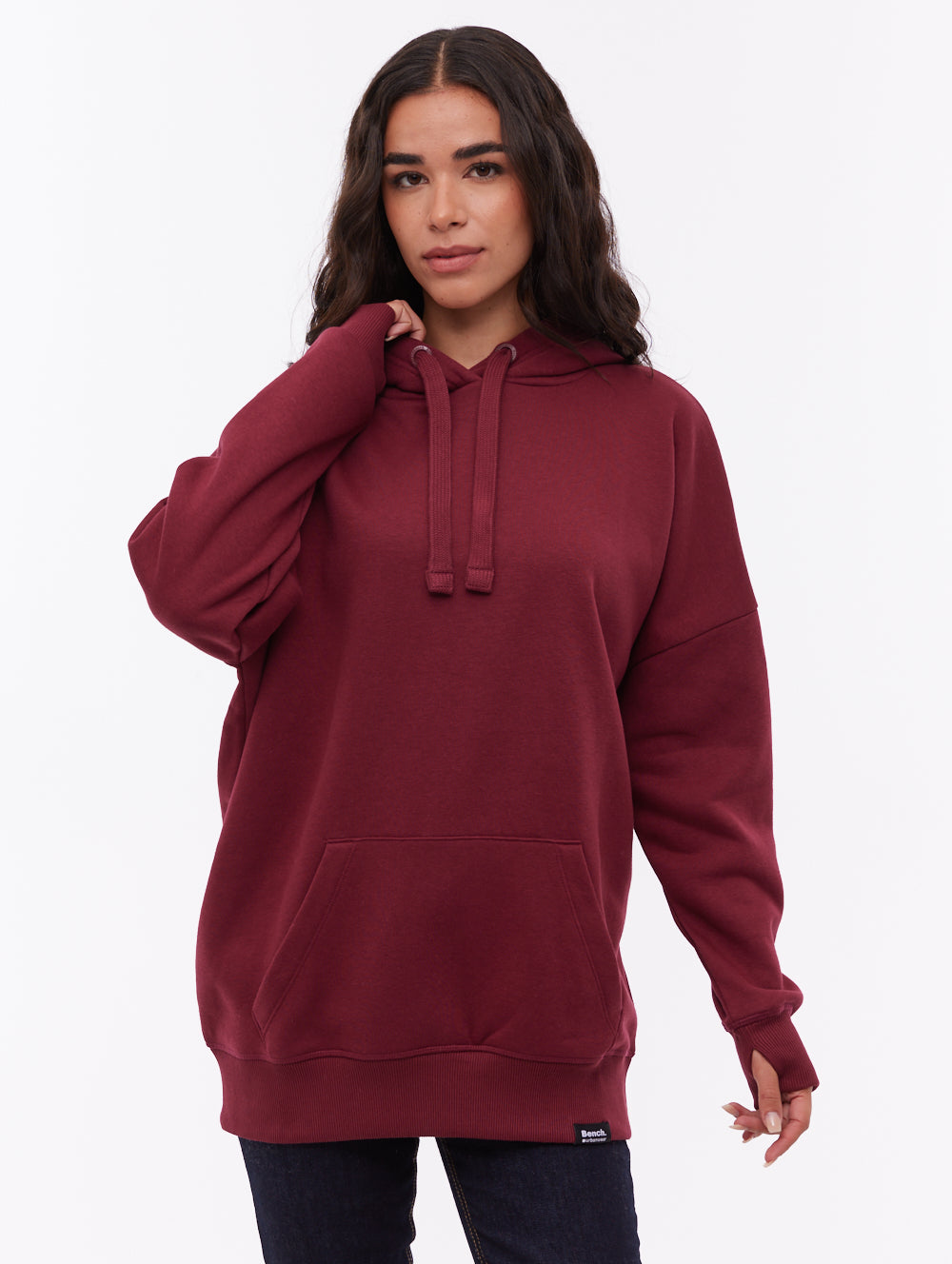 Fray Oversize Hoodie - Red