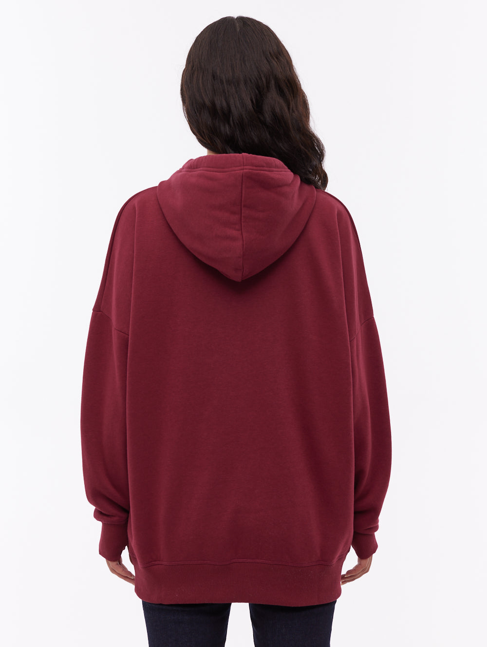 Fray Oversize Hoodie - Red