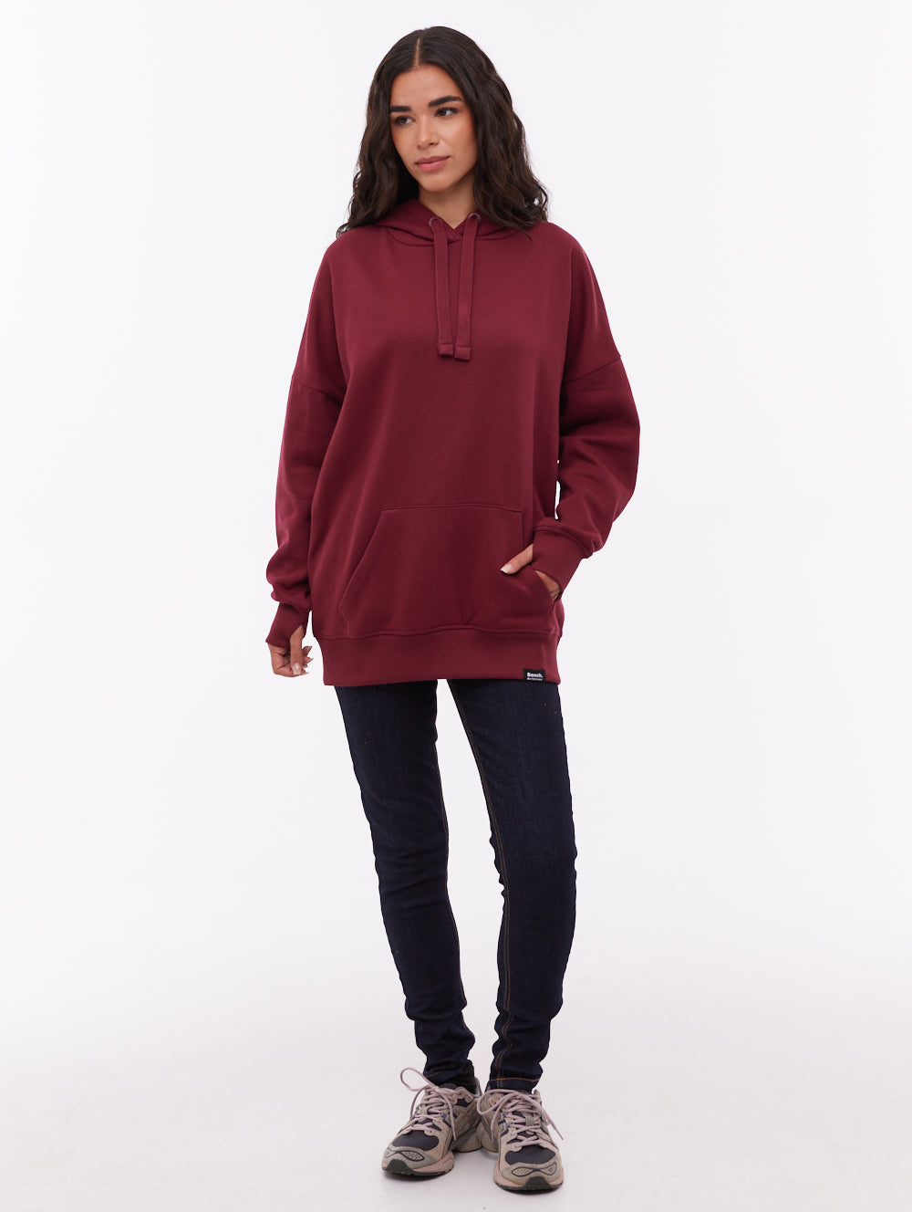 Fray Oversize Hoodie - Red