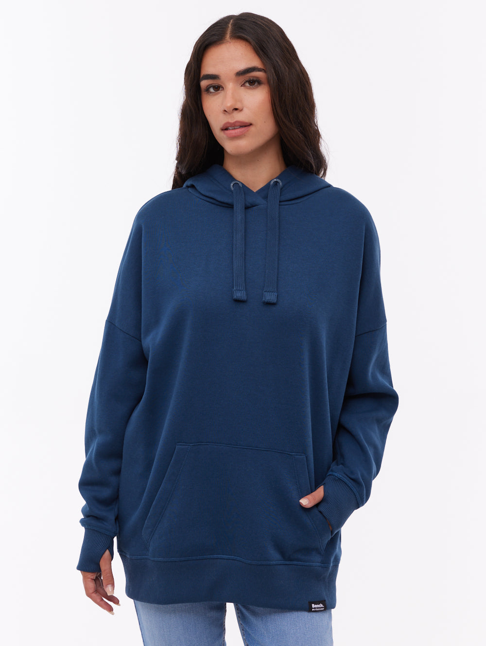 Fray Oversize Hoodie - Blue